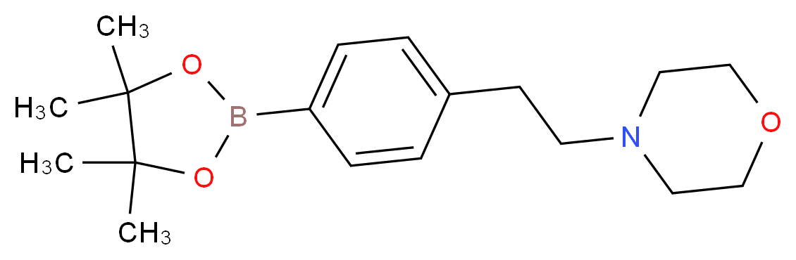 4-{2-[4-(tetramethyl-1,3,2-dioxaborolan-2-yl)phenyl]ethyl}morpholine_分子结构_CAS_364794-81-0