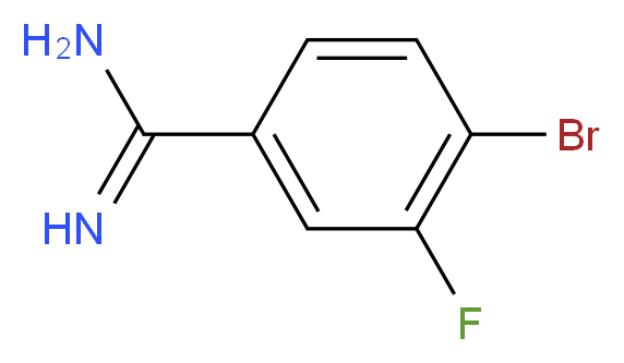 4-bromo-3-fluorobenzene-1-carboximidamide_分子结构_CAS_133302-62-2