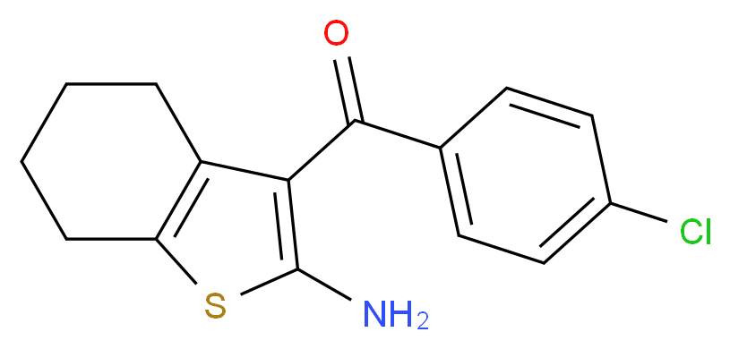 (2-amino-4,5,6,7-tetrahydro-1-benzothien-3-yl)(4-chlorophenyl)methanone_分子结构_CAS_40312-34-3)