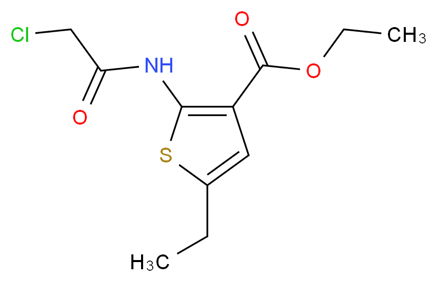 Ethyl 2-[(chloroacetyl)amino]-5-ethylthiophene-3-carboxylate_分子结构_CAS_)
