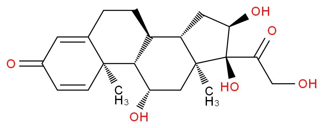 11β,16α,17α,21-Tetrahydroxypregna-1,4-diene-3,20-dione_分子结构_CAS_13951-70-7)