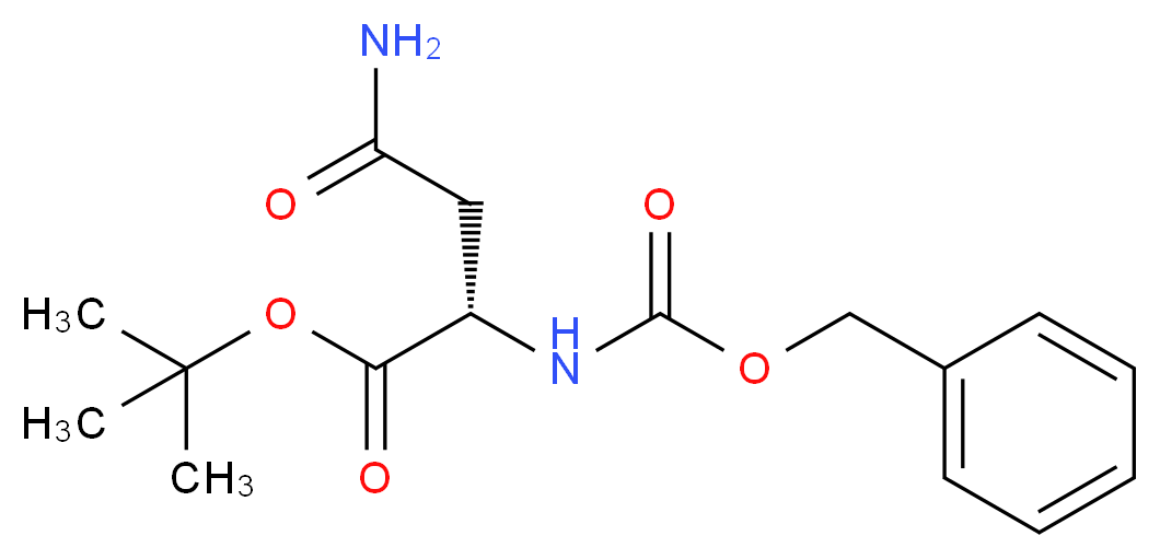 tert-butyl (2S)-2-{[(benzyloxy)carbonyl]amino}-3-carbamoylpropanoate_分子结构_CAS_25456-85-3