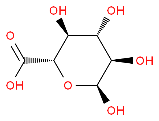 (2S,3S,4S,5R,6S)-3,4,5,6-tetrahydroxyoxane-2-carboxylic acid_分子结构_CAS_6556-12-3