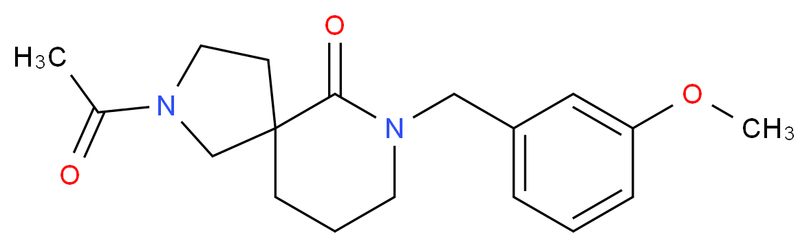 2-acetyl-7-(3-methoxybenzyl)-2,7-diazaspiro[4.5]decan-6-one_分子结构_CAS_)
