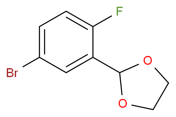 2-(5-Bromo-2-fluorophenyl)-1,3-dioxolane_分子结构_CAS_679840-30-3)