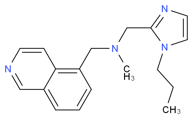 (5-isoquinolinylmethyl)methyl[(1-propyl-1H-imidazol-2-yl)methyl]amine_分子结构_CAS_)