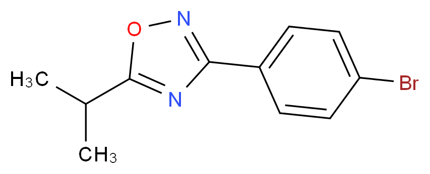 3-(4-bromophenyl)-5-(propan-2-yl)-1,2,4-oxadiazole_分子结构_CAS_)