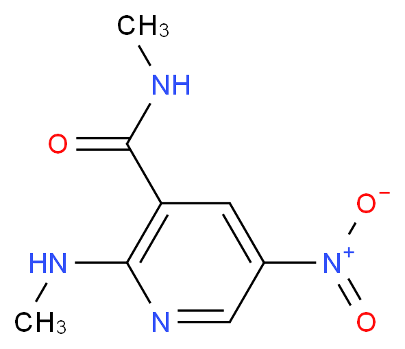 N-Methyl-2-(methylamino)-5-nitronicotinamide_分子结构_CAS_)