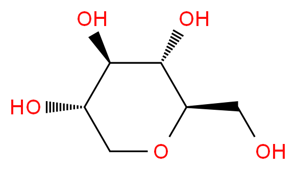 (2R,3S,4R,5S)-2-(hydroxymethyl)oxane-3,4,5-triol_分子结构_CAS_154-58-5