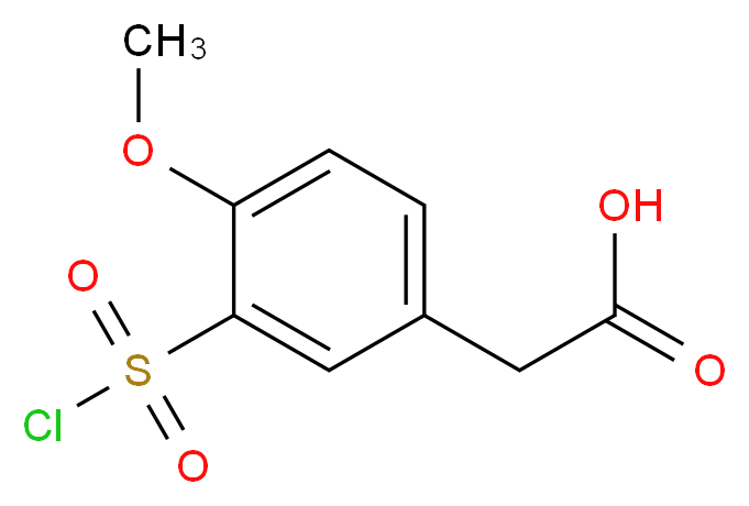 [3-(Chlorosulfonyl)-4-methoxyphenyl]acetic acid_分子结构_CAS_104967-35-3)