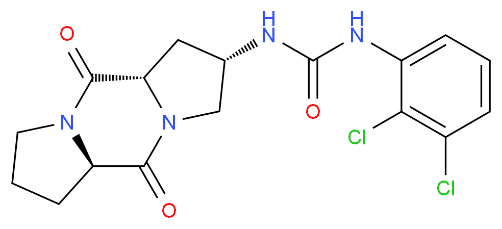 N-(2,3-dichlorophenyl)-N'-[(2S,5aR,10aS)-5,10-dioxooctahydro-1H,5H-dipyrrolo[1,2-a:1',2'-d]pyrazin-2-yl]urea_分子结构_CAS_)
