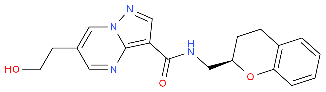 N-[(2R)-3,4-dihydro-2H-chromen-2-ylmethyl]-6-(2-hydroxyethyl)pyrazolo[1,5-a]pyrimidine-3-carboxamide_分子结构_CAS_)