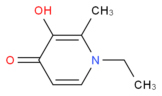 1-Ethyl-3-hydroxy-2-methyl-4-pyridinone_分子结构_CAS_30652-12-1)