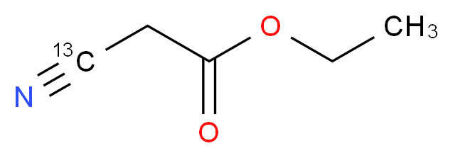 ethyl 2-cyano(-<sup>1</sup><sup>3</sup>C)acetate_分子结构_CAS_698387-41-6