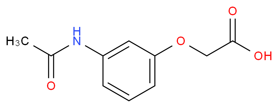 3-Acetamidophenoxyacetic acid_分子结构_CAS_6339-04-4)