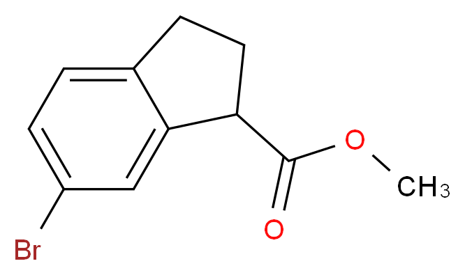 methyl 6-bromo-2,3-dihydro-1H-indene-1-carboxylate_分子结构_CAS_61346-40-5)