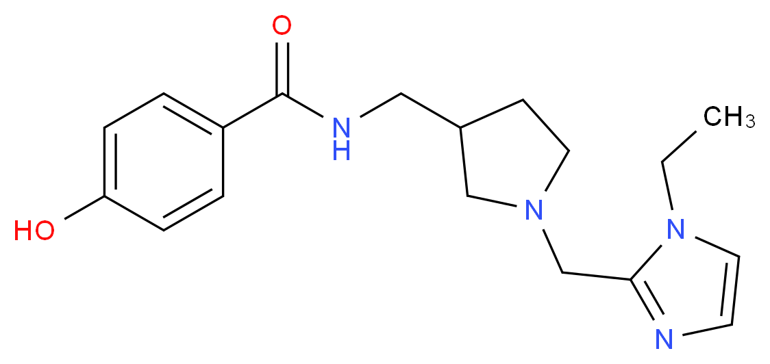 N-({1-[(1-ethyl-1H-imidazol-2-yl)methyl]pyrrolidin-3-yl}methyl)-4-hydroxybenzamide_分子结构_CAS_)