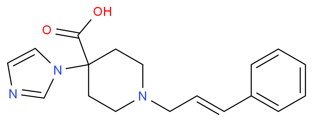 4-(1H-imidazol-1-yl)-1-[(2E)-3-phenylprop-2-en-1-yl]piperidine-4-carboxylic acid_分子结构_CAS_)