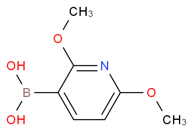 2,6-二甲氧基-3-吡啶硼酸_分子结构_CAS_221006-70-8)