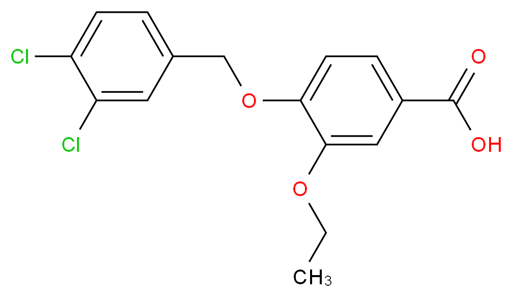 4-[(3,4-Dichlorobenzyl)oxy]-3-ethoxybenzoic acid_分子结构_CAS_)