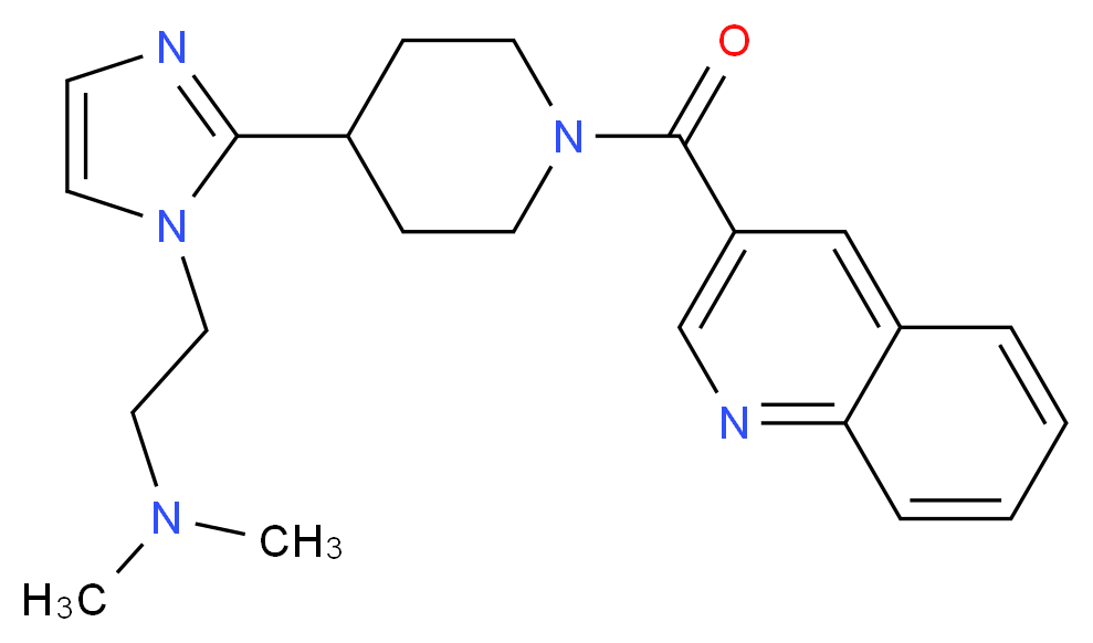 N,N-dimethyl-2-{2-[1-(3-quinolinylcarbonyl)-4-piperidinyl]-1H-imidazol-1-yl}ethanamine_分子结构_CAS_)
