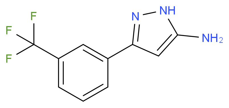 5-(3-TRIFLUOROMETHYL-PHENYL)-2H-PYRAZOL-3-YLAMINE_分子结构_CAS_209224-91-9)