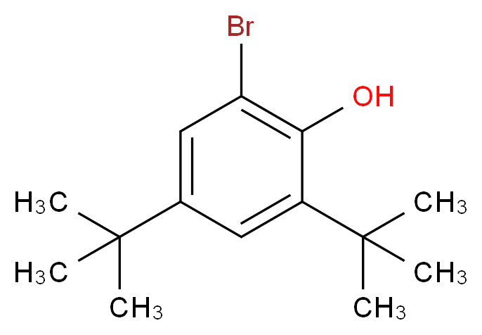 2,4-Bis(tert-butyl)-6-bromophenol_分子结构_CAS_20834-61-1)