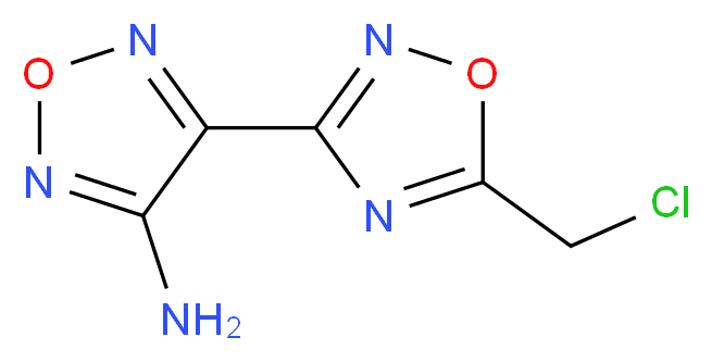 4-[5-(Chloromethyl)-1,2,4-oxadiazol-3-yl]-1,2,5-oxadiazol-3-amine_分子结构_CAS_)