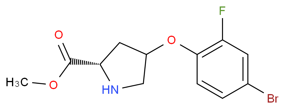 Methyl (2S,4S)-4-(4-bromo-2-fluorophenoxy)-2-pyrrolidinecarboxylate_分子结构_CAS_)