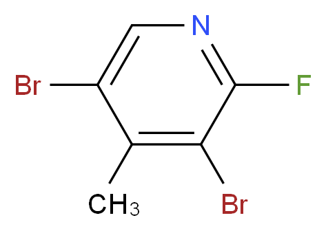 3,5-Dibromo-2-fluoro-4-methylpyridine_分子结构_CAS_)