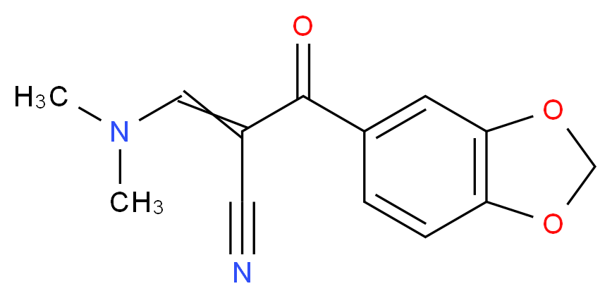 2-(2H-1,3-benzodioxole-5-carbonyl)-3-(dimethylamino)prop-2-enenitrile_分子结构_CAS_96219-78-2
