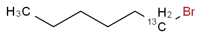1-溴己烷-1-13C_分子结构_CAS_53358-72-8)