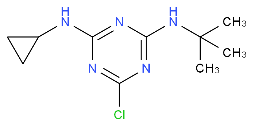 2-(tert-Butylamino)-4-chloro-6-cyclopropylamino-1,3,5-triazine_分子结构_CAS_26737-71-3)