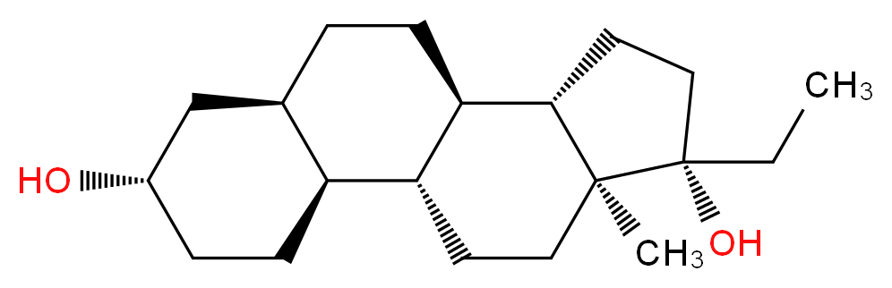 (1R,2S,5S,7R,10R,11S,14S,15S)-14-ethyl-15-methyltetracyclo[8.7.0.0<sup>2</sup>,<sup>7</sup>.0<sup>1</sup><sup>1</sup>,<sup>1</sup><sup>5</sup>]heptadecane-5,14-diol_分子结构_CAS_31658-51-2