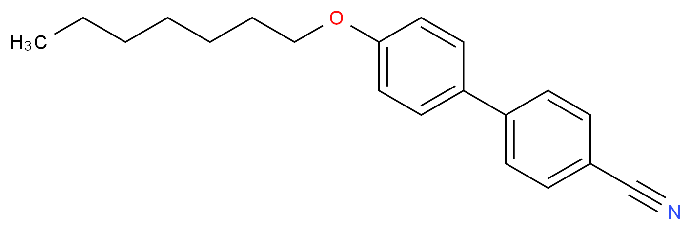 4-[4-(heptyloxy)phenyl]benzonitrile_分子结构_CAS_52364-72-4