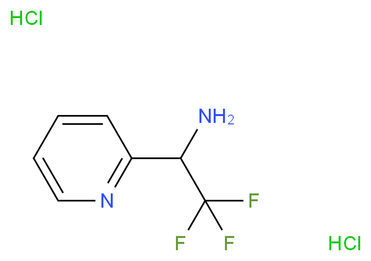 2,2,2-trifluoro-1-(pyridin-2-yl)ethan-1-amine dihydrochloride_分子结构_CAS_503173-14-6