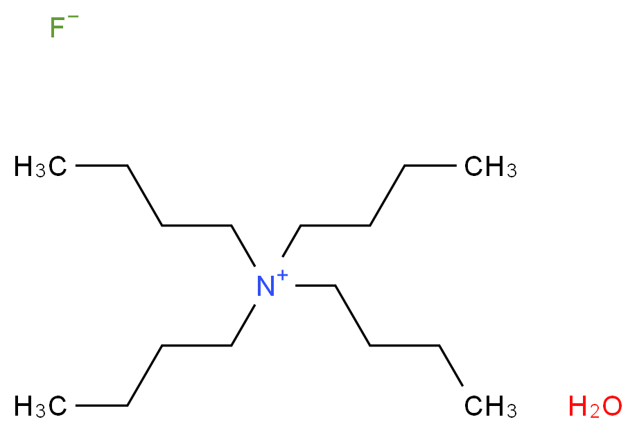 四丁基氟化铵 水合物_分子结构_CAS_22206-57-1)