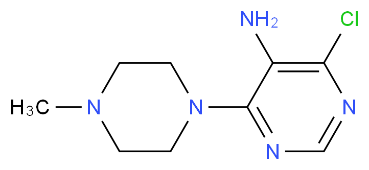 4-Chloro-6-(4-methyl-piperazin-1-yl)-pyrimidin-5-ylamine_分子结构_CAS_84762-68-5)