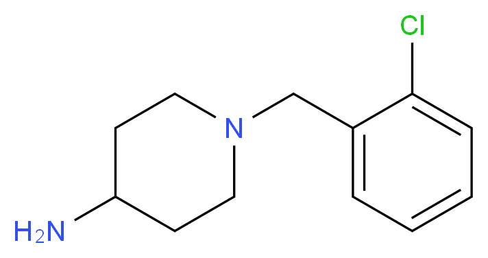 1-[(2-chlorophenyl)methyl]piperidin-4-amine_分子结构_CAS_92539-15-6