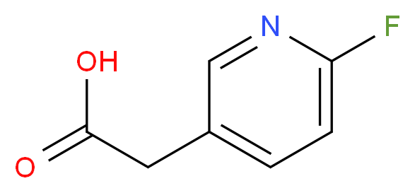 2-(6-FLUOROPYRIDIN-3-YL)ACETIC ACID_分子结构_CAS_1000516-02-8)