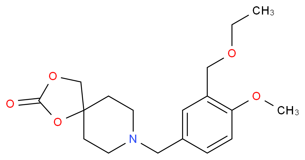 8-[3-(ethoxymethyl)-4-methoxybenzyl]-1,3-dioxa-8-azaspiro[4.5]decan-2-one_分子结构_CAS_)