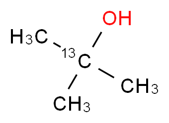 2-methyl(2-<sup>1</sup><sup>3</sup>C)propan-2-ol_分子结构_CAS_1202864-73-0