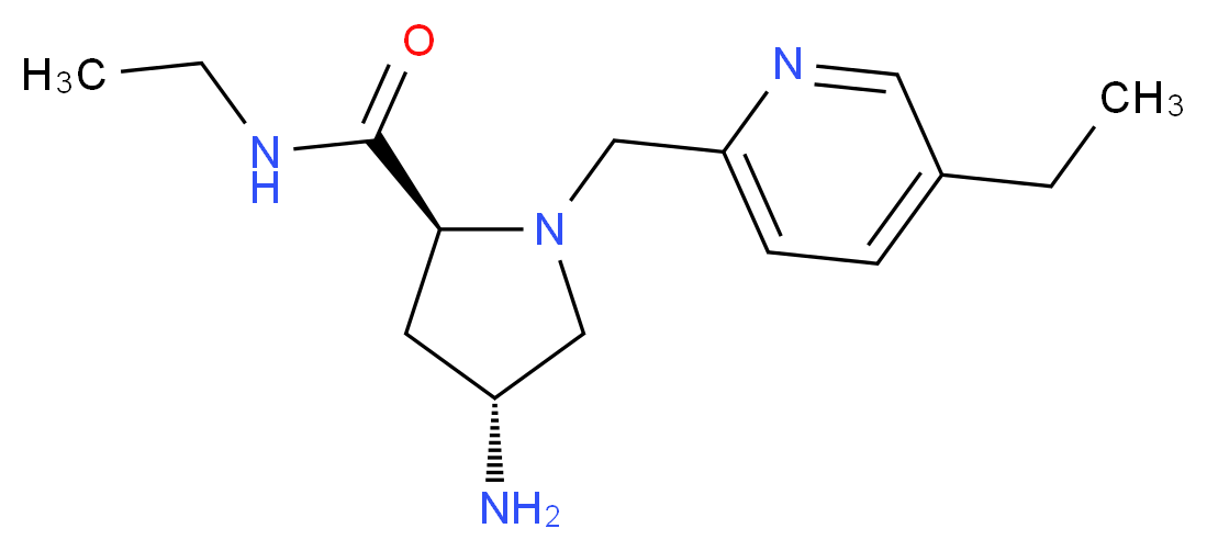 (2S,4R)-4-amino-N-ethyl-1-[(5-ethylpyridin-2-yl)methyl]pyrrolidine-2-carboxamide_分子结构_CAS_)