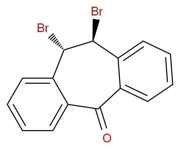 (9S,10S)-9,10-dibromotricyclo[9.4.0.0<sup>3</sup>,<sup>8</sup>]pentadeca-1(15),3,5,7,11,13-hexaen-2-one_分子结构_CAS_39654-52-9