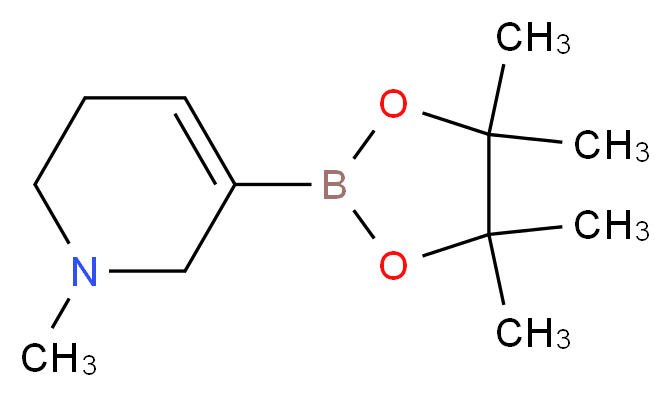 1-Methyl-5-(4,4,5,5-tetramethyl-1,3,2-dioxaborolan-2-yl)-1,2,3,6-tetrahydropyridine_分子结构_CAS_1254982-25-6)