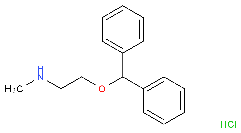 2-(Benzhydryloxy)-N-methylethanamine hydrochloride_分子结构_CAS_53499-40-4)