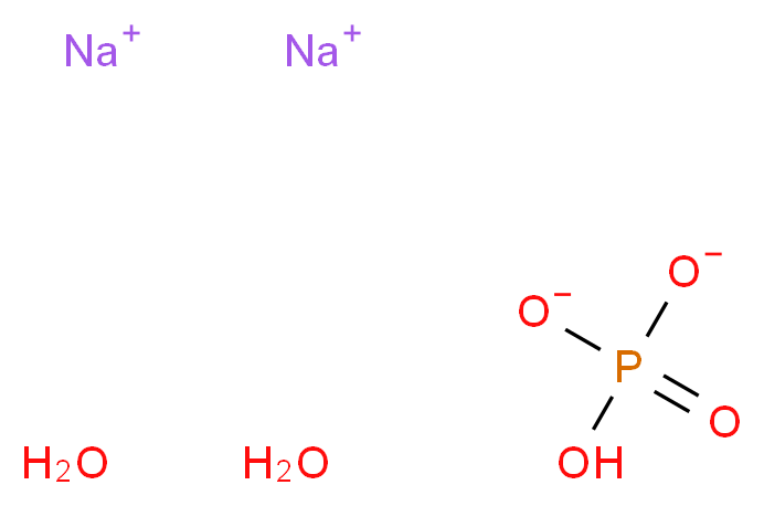 disodium dihydrate hydrogen phosphate_分子结构_CAS_10028-24-7