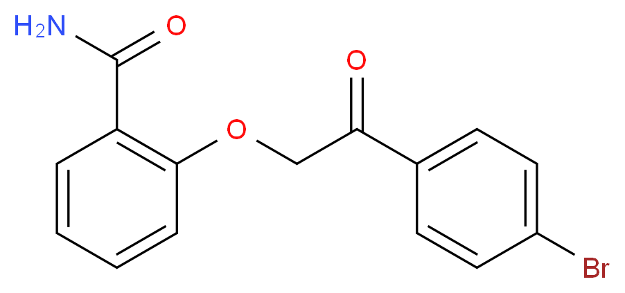 2-[2-(4-bromophenyl)-2-oxoethoxy]benzamide_分子结构_CAS_337925-74-3