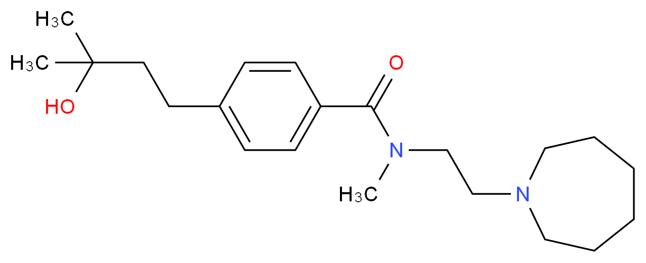 N-[2-(1-azepanyl)ethyl]-4-(3-hydroxy-3-methylbutyl)-N-methylbenzamide_分子结构_CAS_)