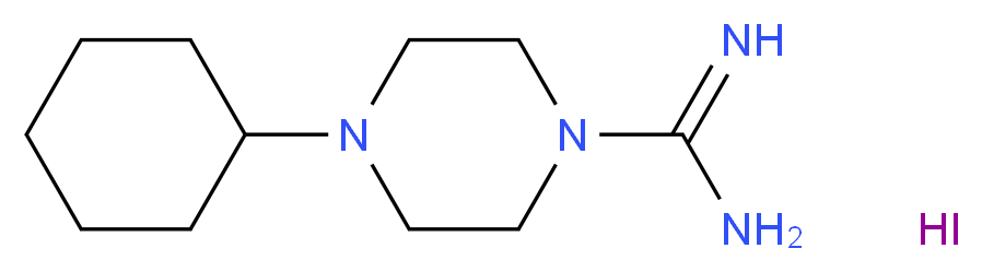 4-cyclohexylpiperazine-1-carboximidamide hydroiodide_分子结构_CAS_849776-37-0)